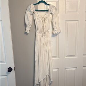 Long White Off-Shoulder Dress